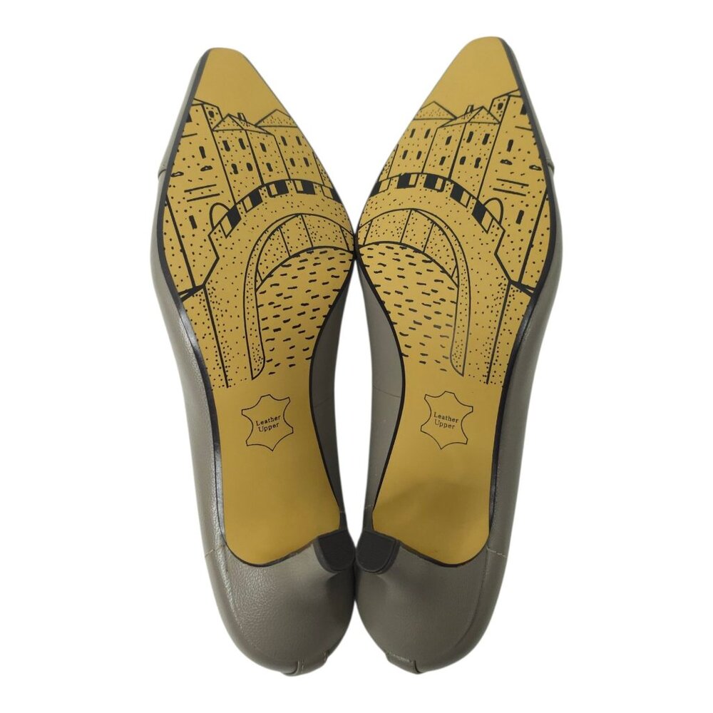 Bella Vita WOW Taupe Pump Womens Size 5 M Kitten Heel Kidskin Leather NEW - Picture 7 of 15